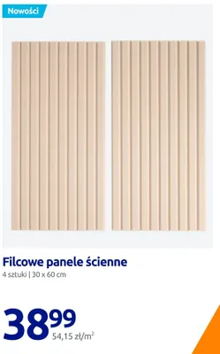 Filcowe panele ścienne 4-pak 30x60cm promocja w Action