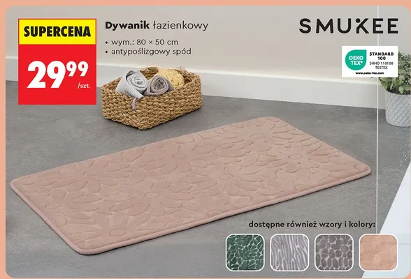 Dywanik łazienkowy 80x50 cm promocja w Biedronka