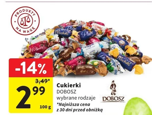 Cukierki wybrane rodzaje promocja w Intermarche