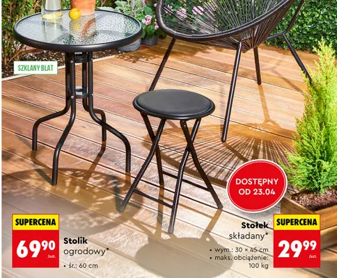 Stolik ogrodowy promocja w Biedronka