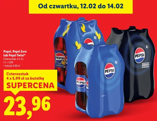 Napój gazowany Pepsi Twist 4x2 l promocja w Lidl