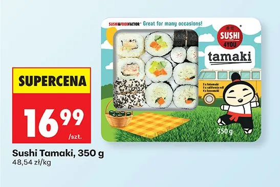 Zestaw sushi Tamaki, 350 g promocja w Biedronka
