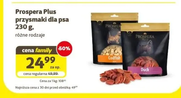Przysmaki dla psa Prospera Plus Codfish promocja w Super Zoo