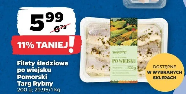 Filety śledziowe po wiejsku Pomorski Targ Rybny promocja w Netto