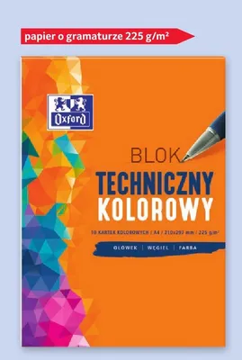 Blok techniczny kolorowy Oxford 10 kartek promocja w Selgros