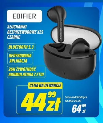 Słuchawki bezprzewodowe EDIFIER X2S czarne Bluetooth 5.3 promocja w RTV EURO AGD