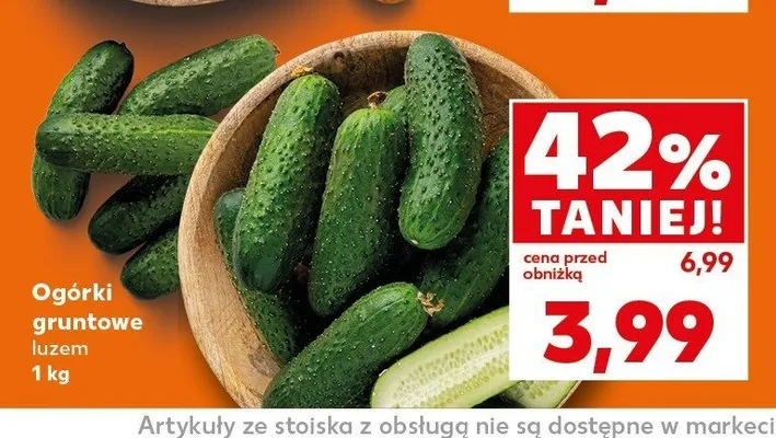 Ogórki gruntowe promocja w Kaufland