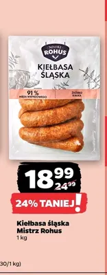 Kiełbasa śląska Mistrz Rohus promocja w Netto