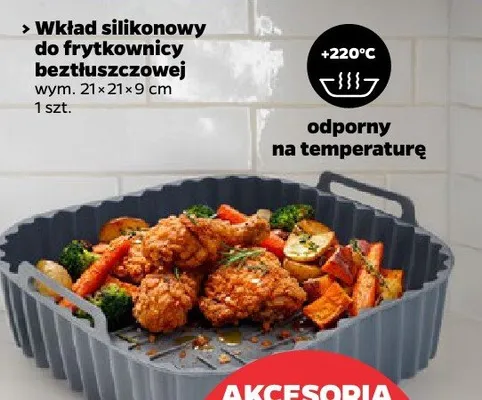Wkład silikonowy do frytownicy beztłuszczowej  promocja w Netto