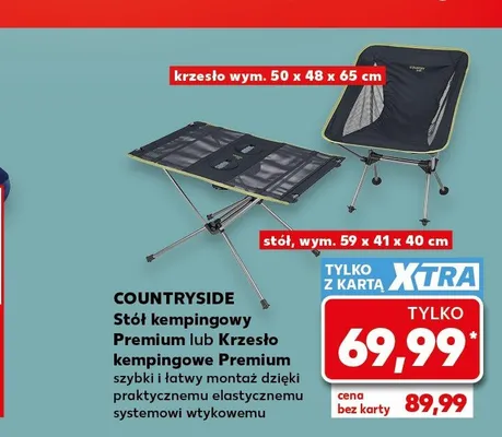 Krzesło kempingowe Premium Countryside promocja w Kaufland