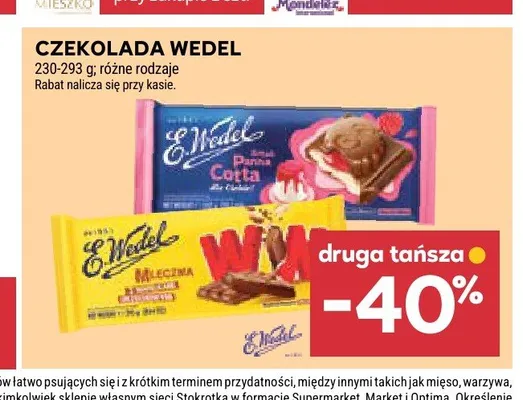 Czekolada E.Wedel Panna Cotta promocja w Stokrotka