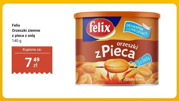 Orzeszki ziemne z pieca z solą Felix promocja w Dino