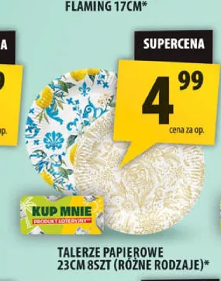 Talerze papierowe 8-pak 23 cm promocja w Arhelan
