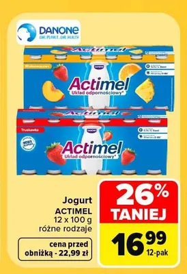 Jogurt Actimel 12-pak promocja w Carrefour