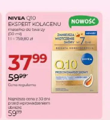 Masełko do twarzy Nivea Q10 Ekspert Kolagenu promocja w Drogerie Jawa