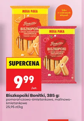 Biszkopciki malinowo-śmietankowe Bonitki promocja w Biedronka