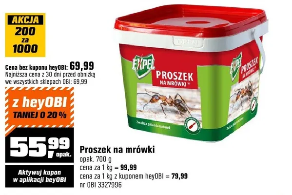 Proszek na mrówki promocja w OBI