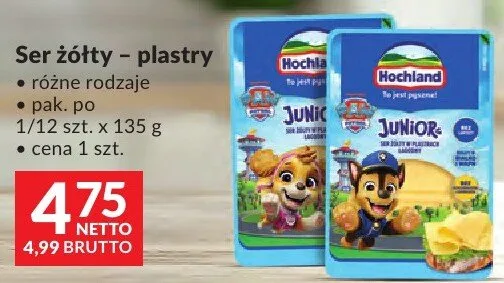 Ser żółty plastry Hochland promocja w Makro