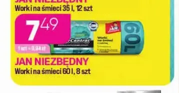 Worki na śmieci 60 l Jan Niezbędny promocja w Drogerie Koliber