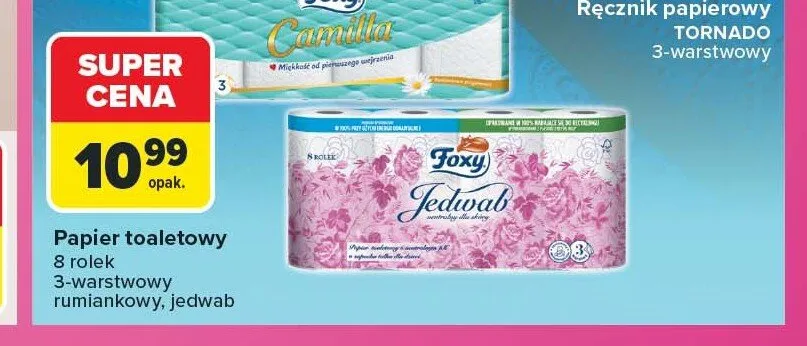 Papier toaletowy Foxy Camilla promocja w Carrefour