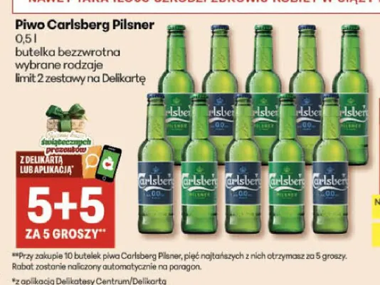Piwo Carlsberg Pilsner promocja w Delikatesy Centrum