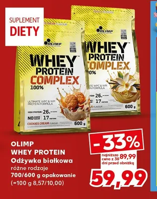 Odżywka białkowa Whey Protein waniliowa Olimp promocja w Kaufland