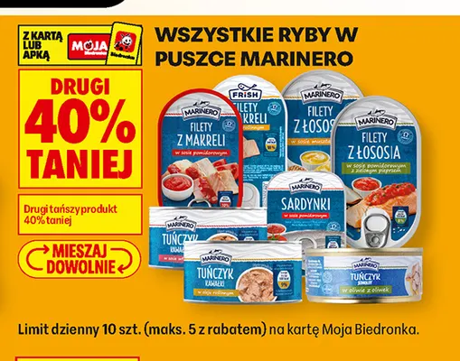 Filety z makreli w oleju Marinero promocja w Biedronka