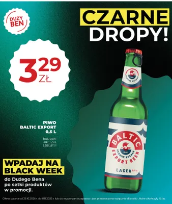 Piwo Baltic Export promocja w Duży Ben