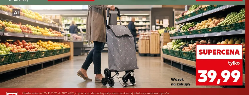 Wózek na zakupy promocja w Kaufland