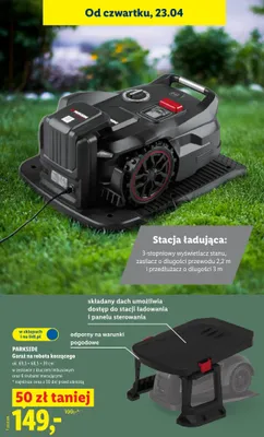 Garaż na robota koszącego promocja w Lidl