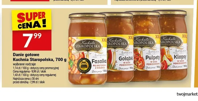 Danie gotowe Kuchnia Staropolska Pulpety w sosie pomidorowym promocja w Twój Market