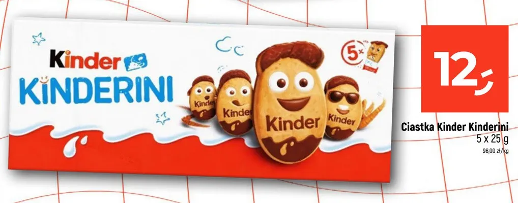 Ciastka Kinder Kinderini 5-pak promocja w Dealz