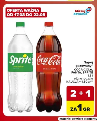 Napój gazowany Sprite promocja w Carrefour Market