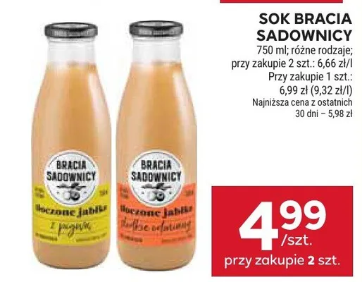 Sok Bracia Sadownicy promocja w Stokrotka