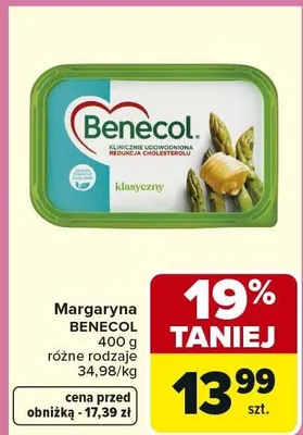 Margaryna Benecol klasyczna promocja w Carrefour Market