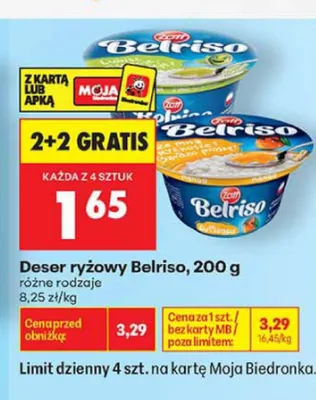 Deser ryżowy Belriso czekolada promocja w Biedronka