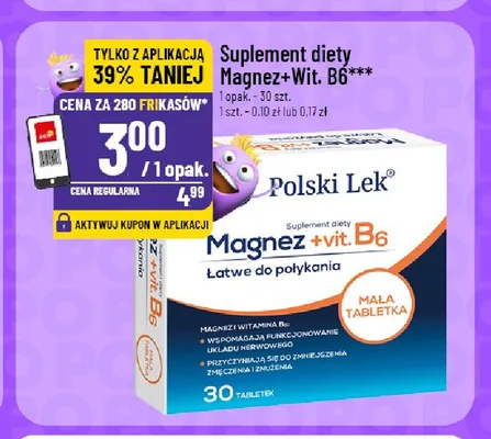 Suplement diety Magnez+Vit. B6 Polski Lek promocja w POLOmarket