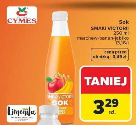 Sok SMAKI VICTORII marchew-banan-jabłko Cymes promocja w Carrefour