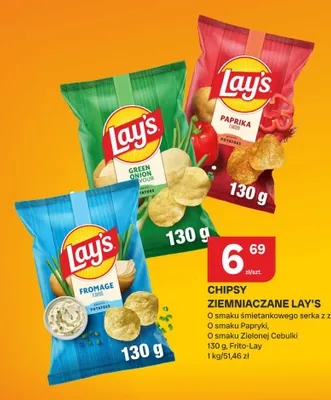 Chipsy ziemniaczane Lay's o smaku zielonej cebulki promocja w Chorten
