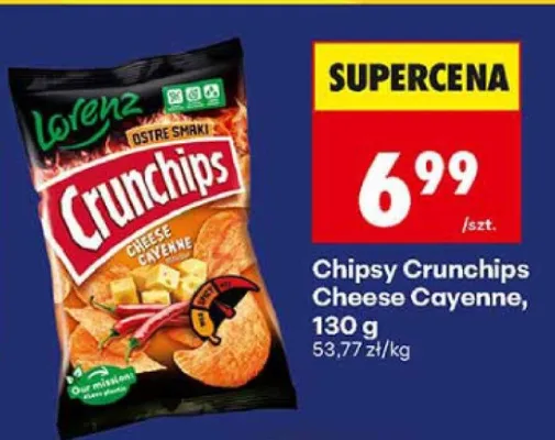 Chipsy Crunchips Cheese Cayenne promocja w Biedronka