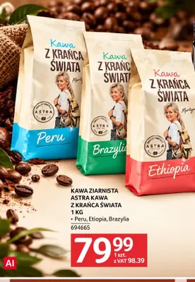 Kawa ziarnista Astra Kawa z Krańca Świata Peru promocja w Selgros