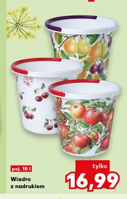 Wiadro z nadrukiem 10 l promocja w Kaufland