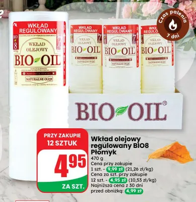 Wkład olejowy regulowany BIO8 Płomyk promocja w Dino