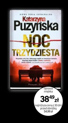 Książka Noc trzydziesta Katarzyna Puzyńska promocja w Empik