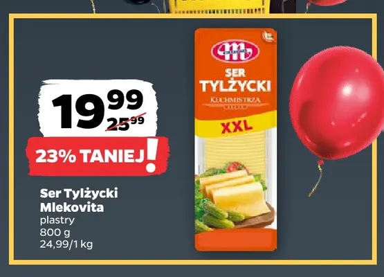 Ser tylżycki w plastrach Mlekovita promocja w Netto