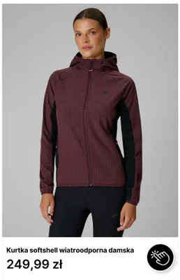 Kurtka softshell wiatroodporna damska 4F promocja w 4F