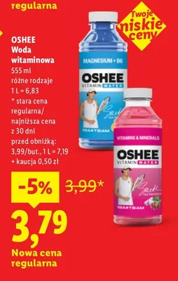 Woda witaminowa Oshee Vitamins & Minerals promocja w Lidl