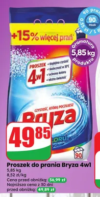 Proszek do prania Bryza 4w1 promocja w Dino