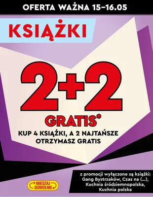 Książki 2+2 GRATIS promocja w Biedronka