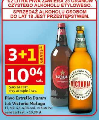 Piwo Victoria Malaga promocja w Auchan